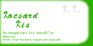 kocsard kis business card